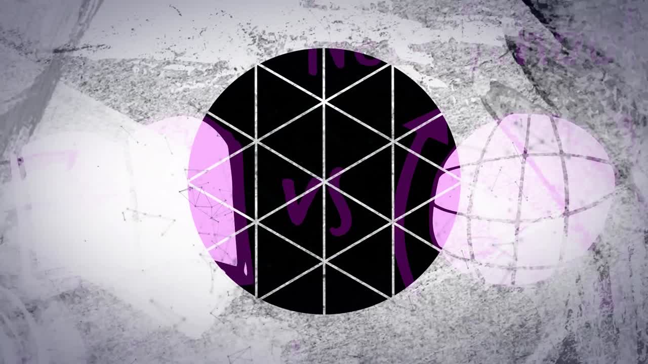 ネットワークのアニメーションと新年の決意の絵の上に汚れた白い紙のサークル