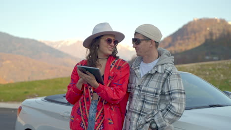 couple enjoying a scenic road trip