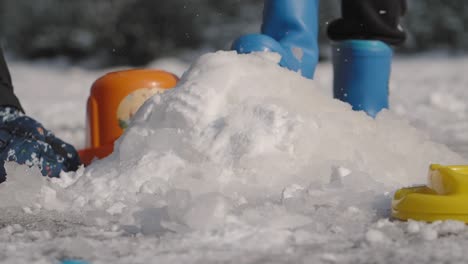 child making a snowman