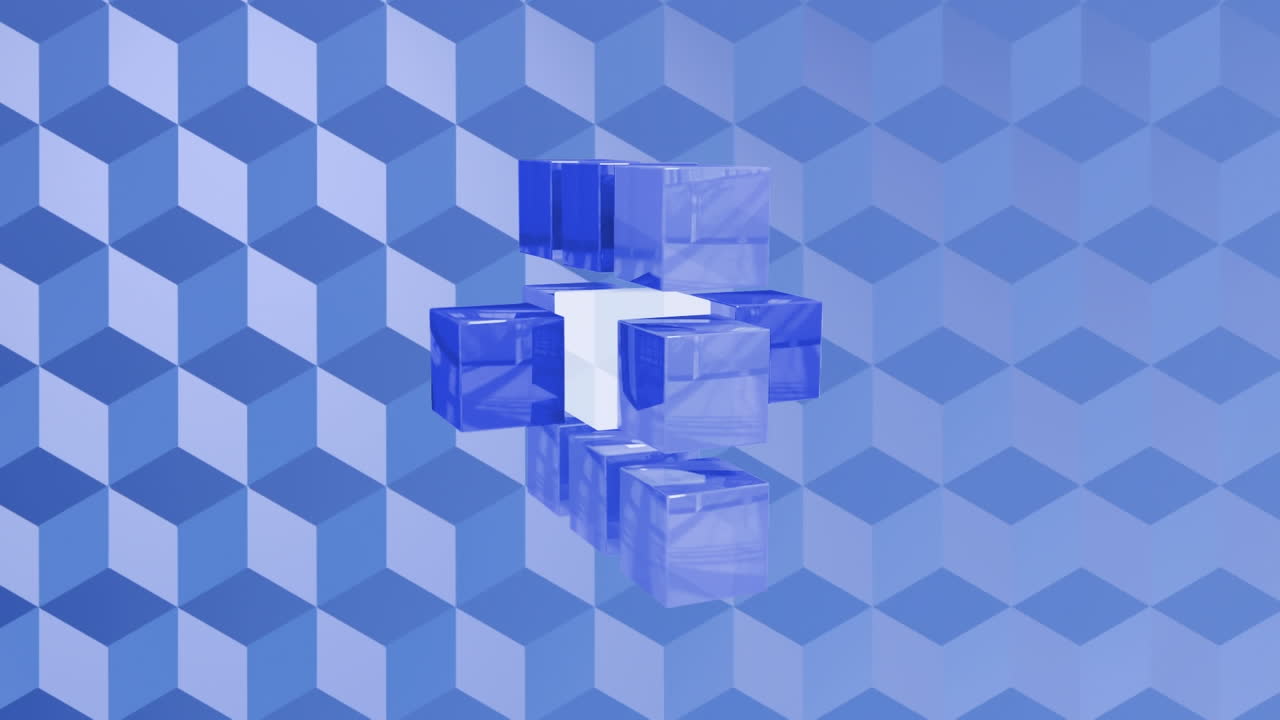 움직이는 다채로운 기하학적 모양의 애니메이션