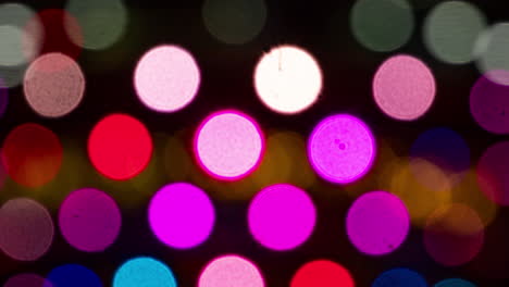 out of focus colourful city lights