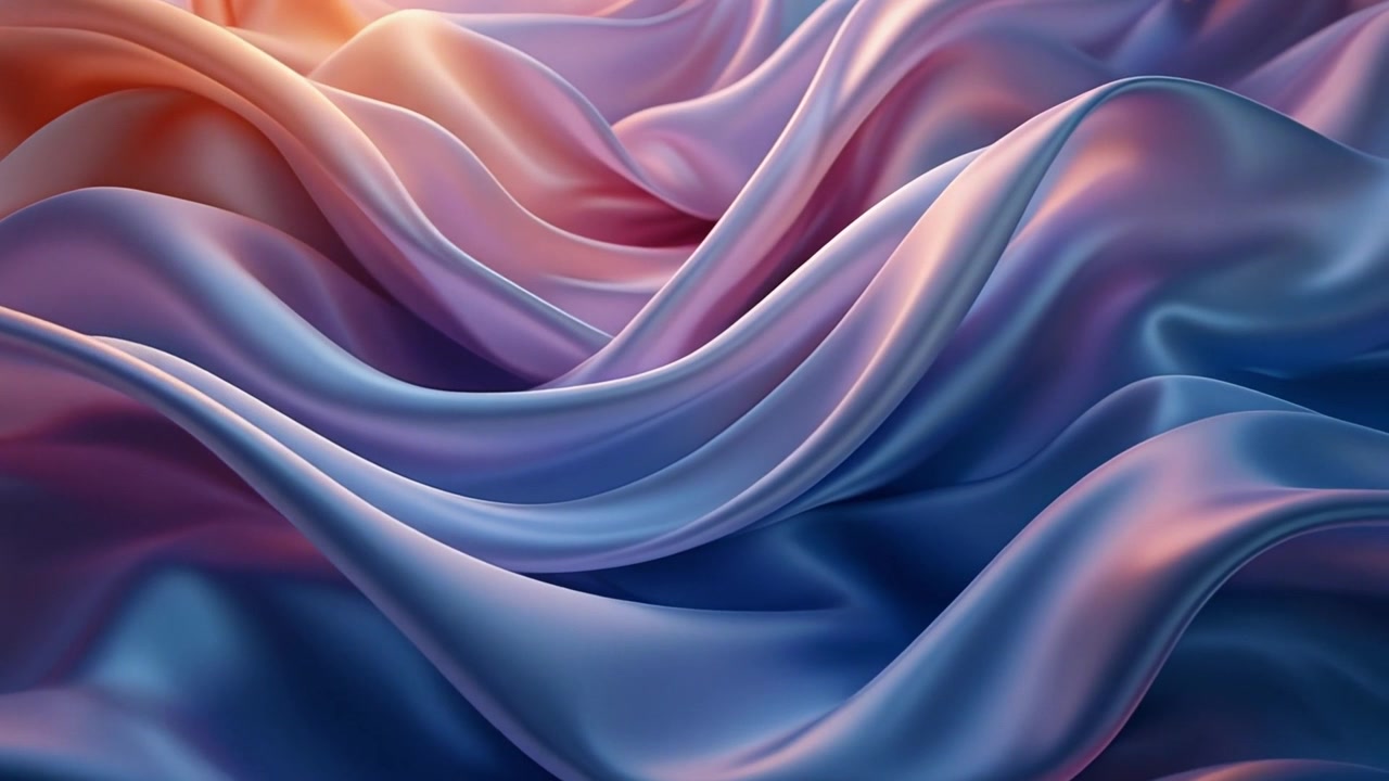 Tessuto di seta astratto e fluido con illuminazione sfumata delicata