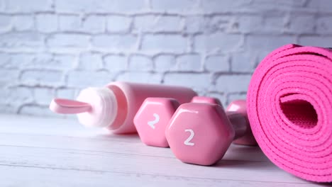 pink fitness equipment