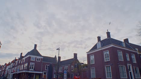 european dutch city town walkthrough view in netherlands with cinematic street style