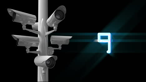 cctv camera and countdown