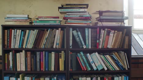 English-Bookshelf-in-a-church-UK-England