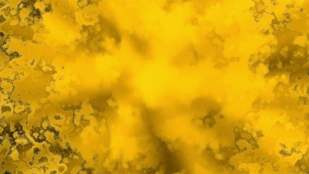 노란색 서리 같은 구조의 애니메이션이 쌓이고 화면을 채운 다음 사라집니다.