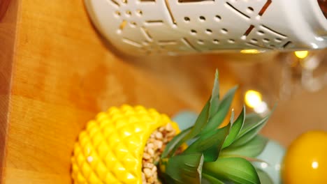 stylish decorative pineapple planter with succulent