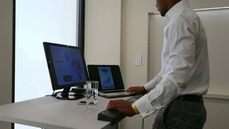 businessman working on computer in office 4k