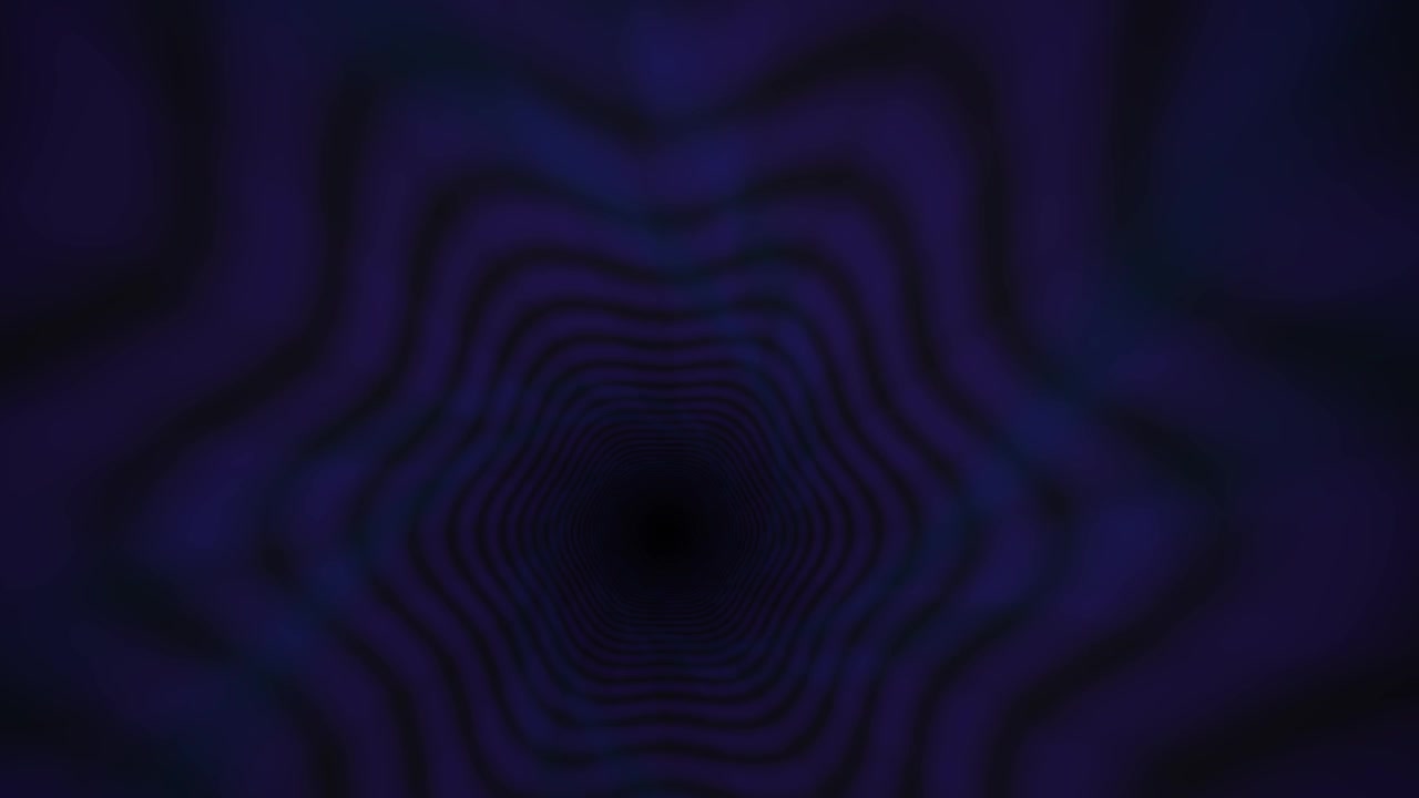 Seamless Loop of Abstract Dark Blue Purple Hexagon Tunnel