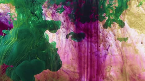 abstract organic hypnotic fractal ink colorful paint spreads in water