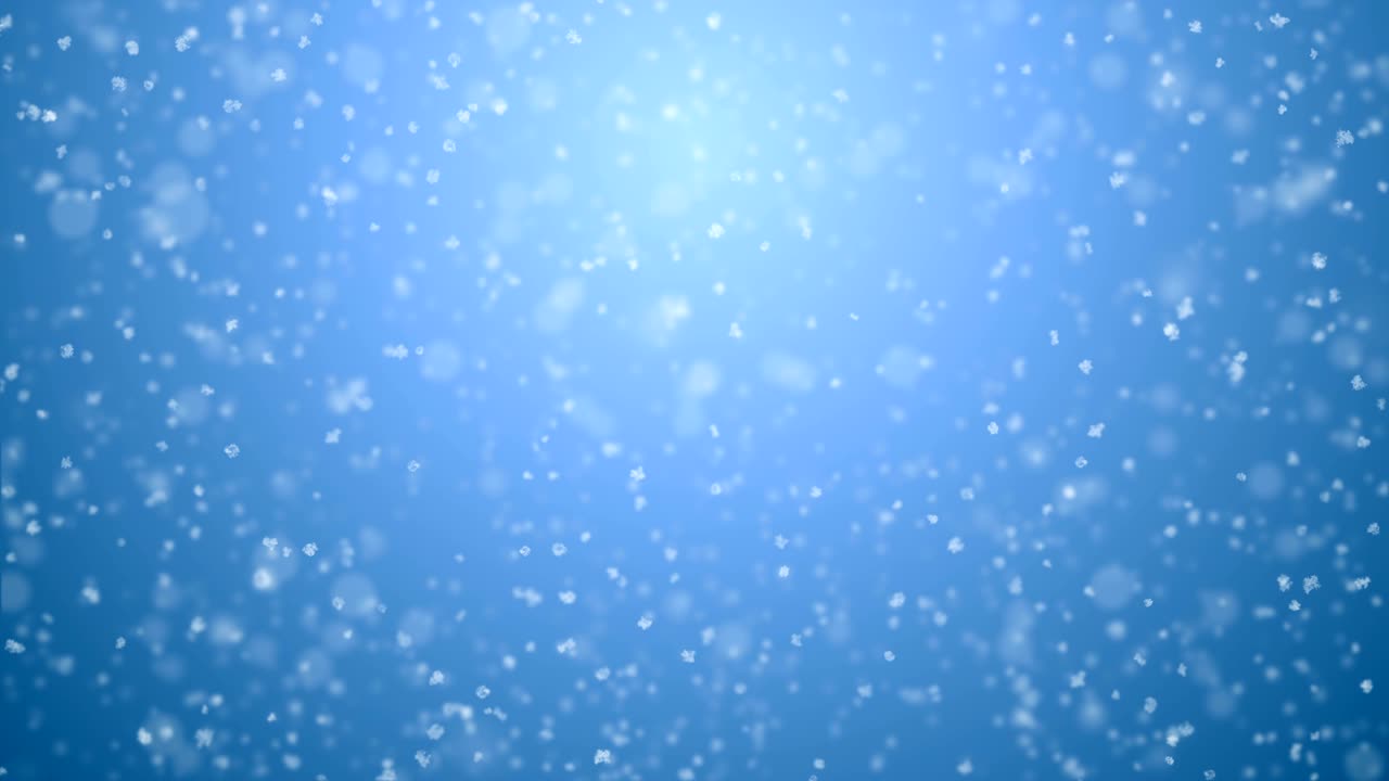 아름다운 부드러운 눈보라 파란색 그라디언트 3d 애니메이션에 매여있는 하 눈알이 dof blur와 함께 cg에 떨어집니다.