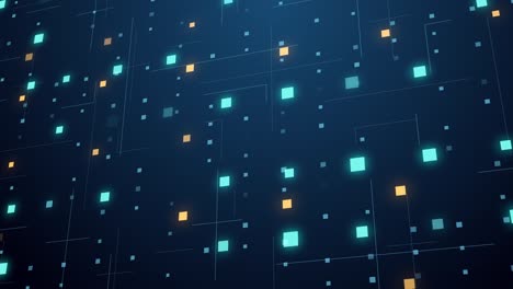 abstract technology floating code number digital grid motion background loop virtual reality concept