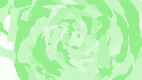 mesmerizing paint swirling animation going in and then out in lime green