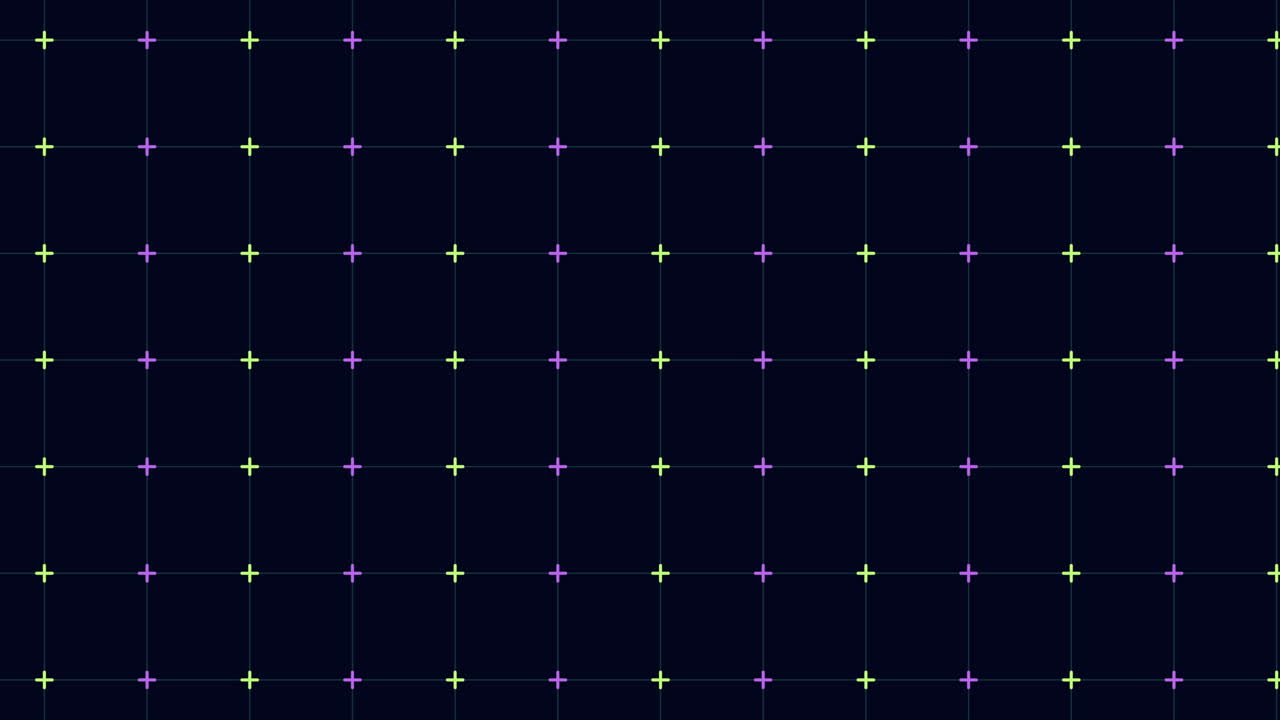 보라색, 초록색, 파란색의 색조로 반복되는 다채로운 격자 패턴