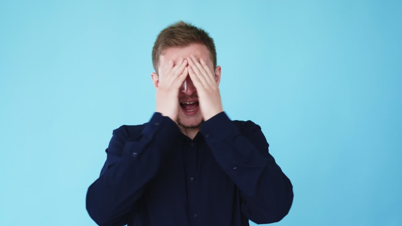 peekaboo gesture hide and seek game man face gif