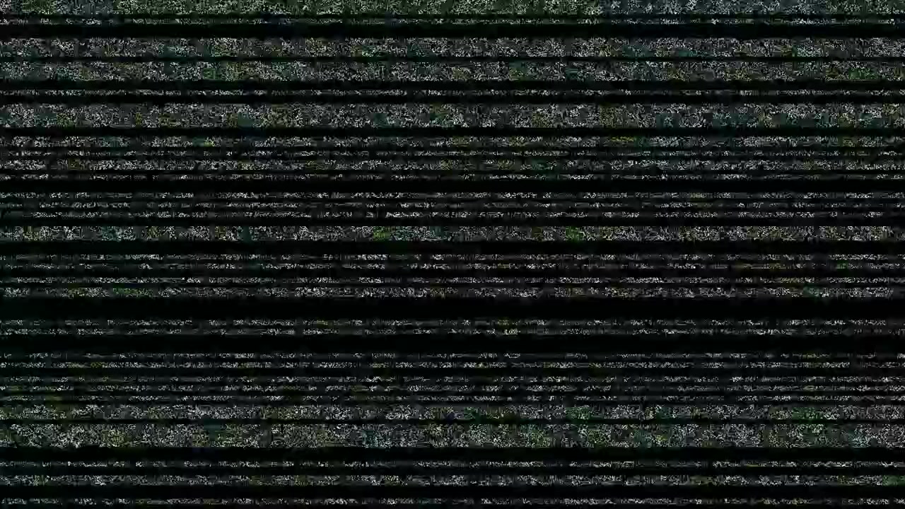 Analog Television Static Noise with Horizontal Glitch Lines