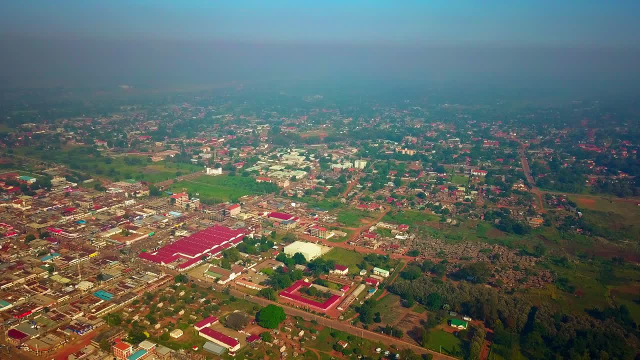 Aerial View Of Gulu Town In Uganda - Drone Shot