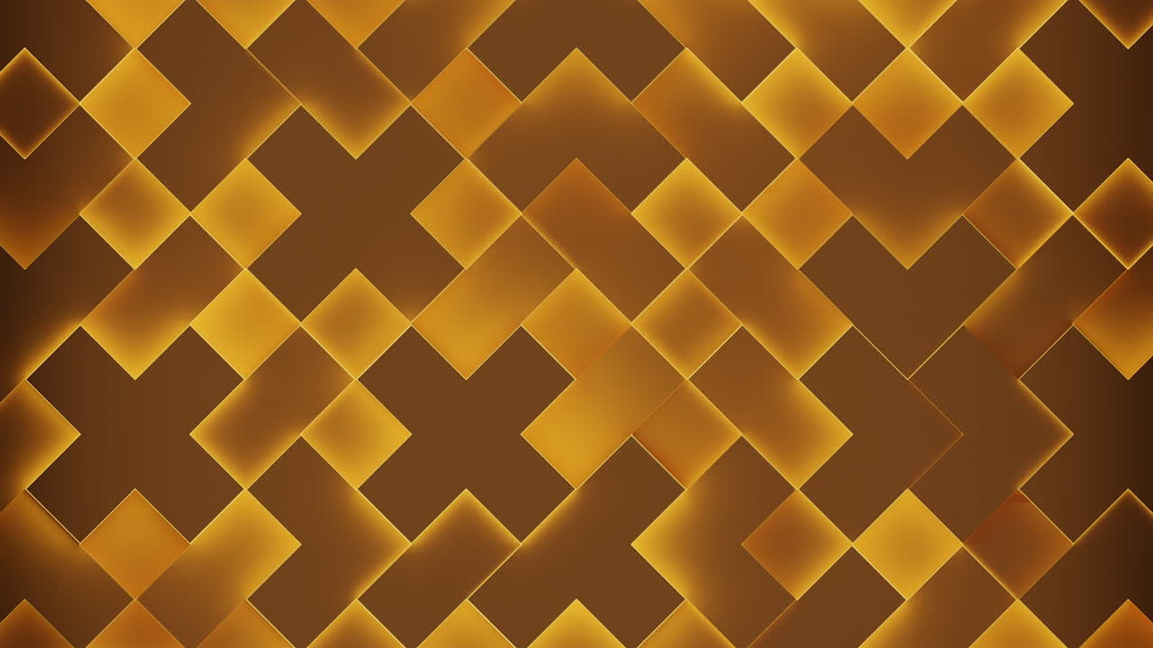 Abstract Geometric Pattern with Gold and Brown Squares