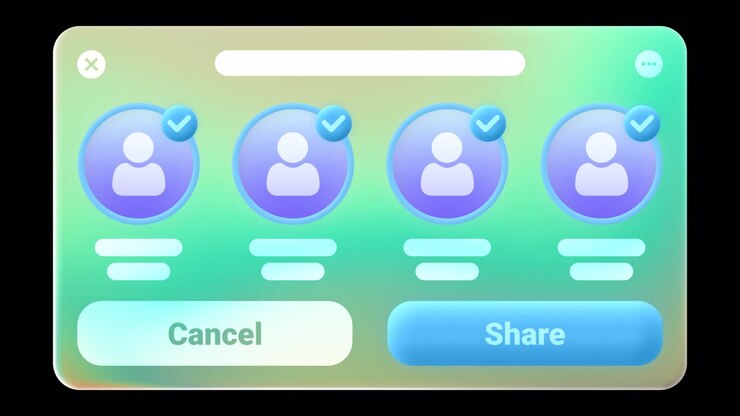 Digital Share Interface Animation