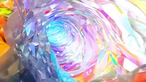 iridescent holographic tunnel