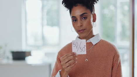 igualdad de género, mujer de negocios con papel
