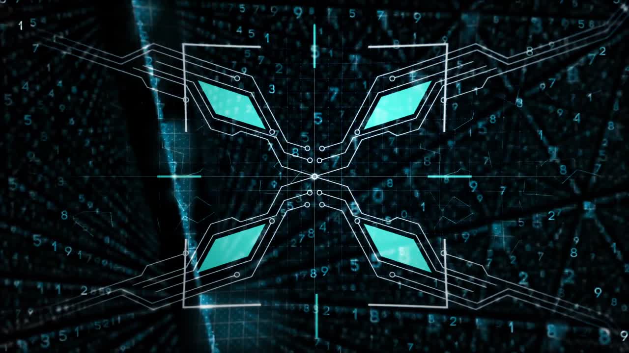 Binary codes against black background