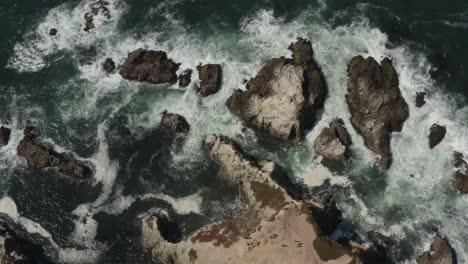 Aerial-video-looking-down-on-the-Coast-Northern-California-Bodega-Bay