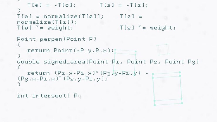 Animation of computer code processing on white background
