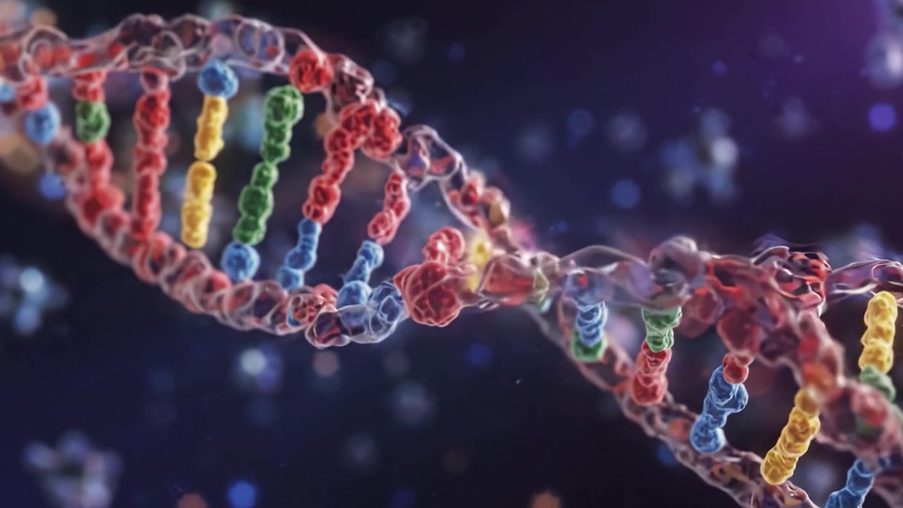 A Stunning Visual Representation of DNA: Discover the Intricacies of Genetic Material, Highlighting the Colorful Strands of Life and Its Fundamental Role in Biology and Genetics.