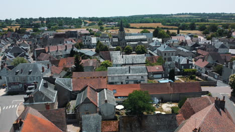 aerial view of a charming french town