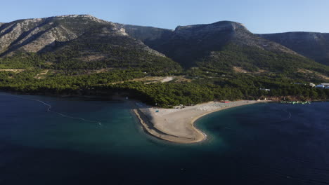 zlatni rat beach, croatia - aerial view