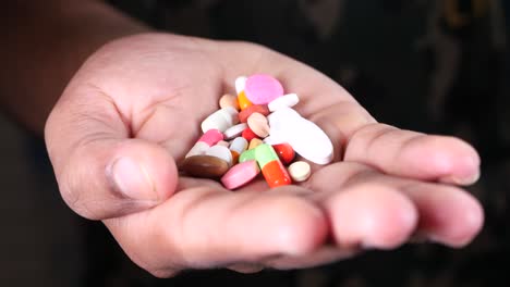 handful of assorted medications