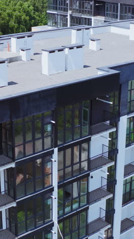 high rise residential building. aerial view of modern apartment buildings, exterior