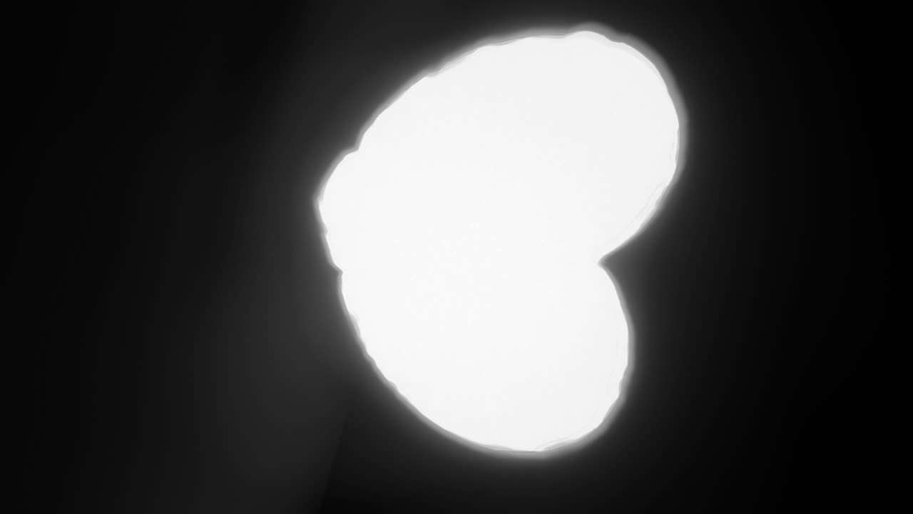 White energy heart shapes on a dark background