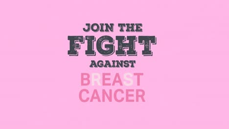 Animation-of-breast-cancer-text-appearing-on-pink-background