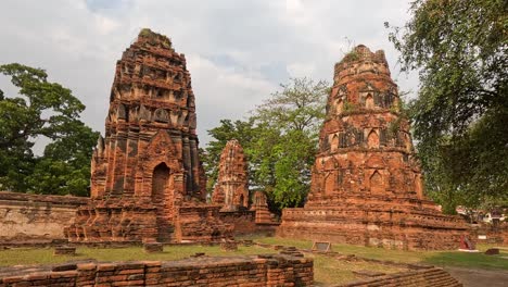 time-lapse of historic temples amidst greenery