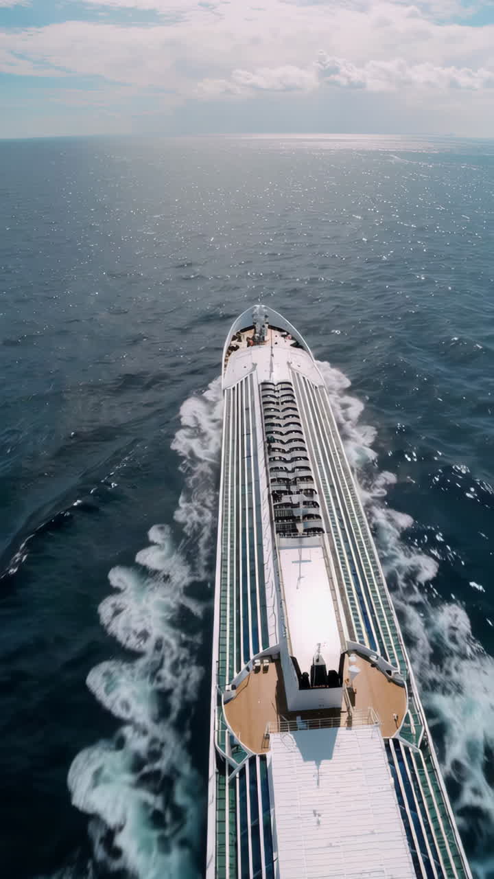 바다에서 크루즈 선박