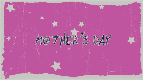 mothers day with stars and glitch effect on grunge texture