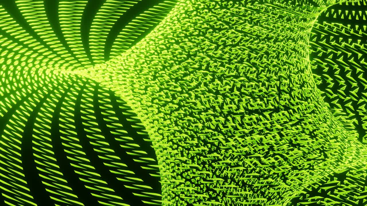 박동하는 나선형의 추상적인 변환