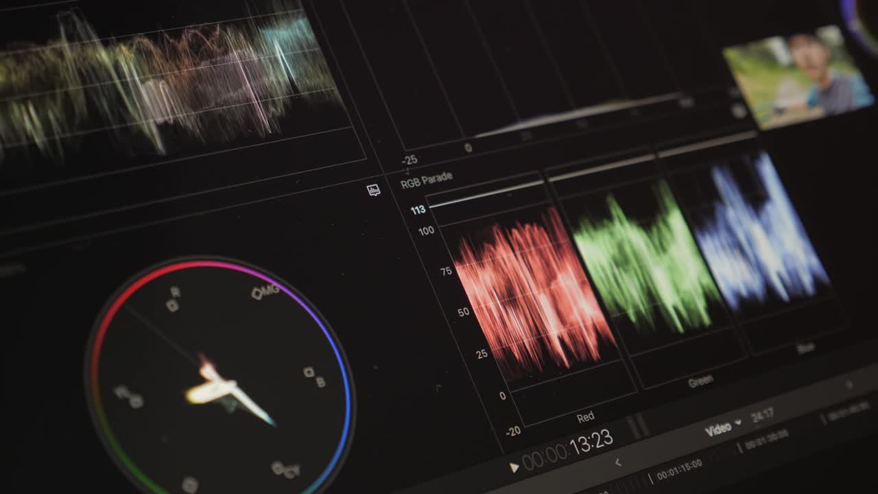 edición de video y fotos. corrección de color. realización de películas. programa de edición de video. programa para el procesamiento de video. vectorscope. forma de onda. histograma. proceso de edición de vídeo de postproducción