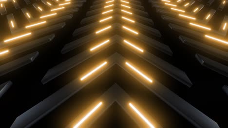 Abstract Futuristic Glowing Arrow Pattern