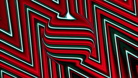 abstract geometric pattern in red, green and white