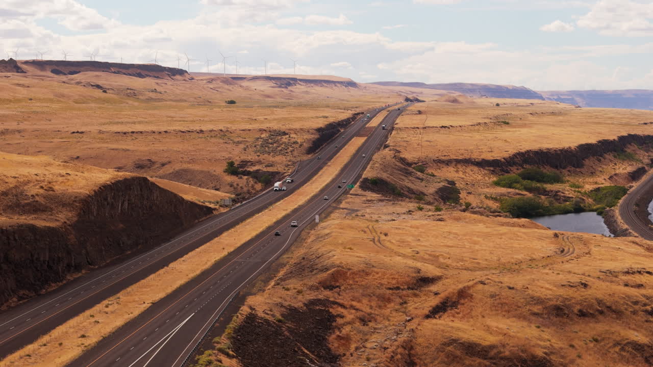 Highway through a Dry Landscape