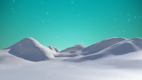 Animación-De-Nieve-Cayendo-Sobre-El-Cielo-Y-El-Paisaje-Invernal.