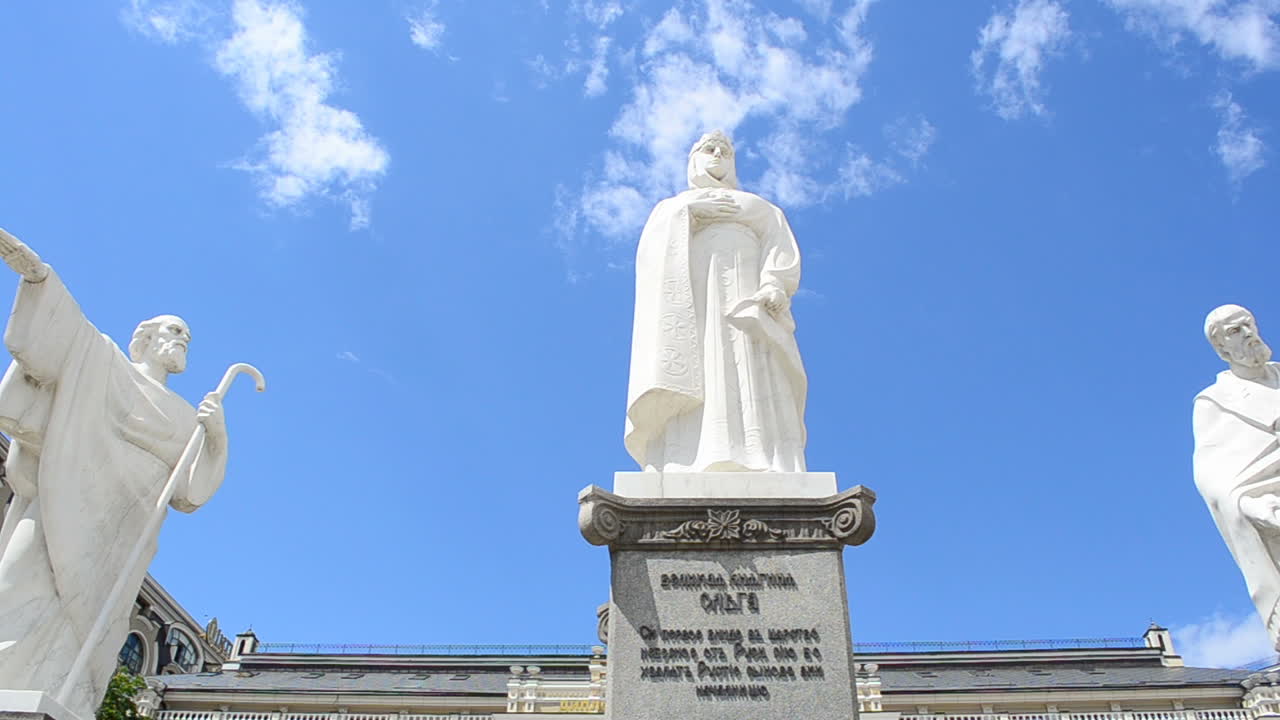 Monumento storico a Kiev. Monumento alla principessa Olga, Kiev, Ucraina