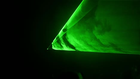 green laser show in 4k