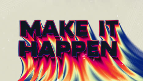 motivational typography design - make it happen