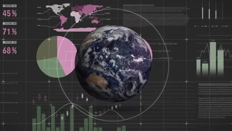 Animación-Del-Globo-Con-Estadísticas-Y-Procesamiento-De-Datos-Financieros.