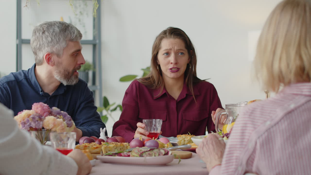 Couple Celebrating Easter with Parents